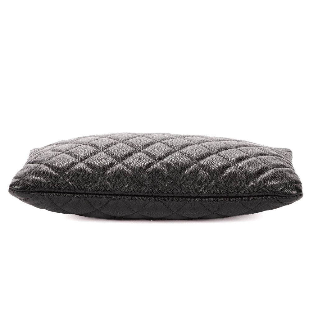 Chanel Zip Pouch Black Caviar Leather — view 6