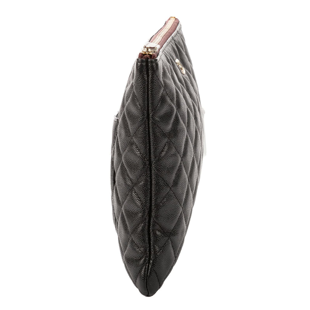 Chanel Zip Pouch Black Caviar Leather — view 4