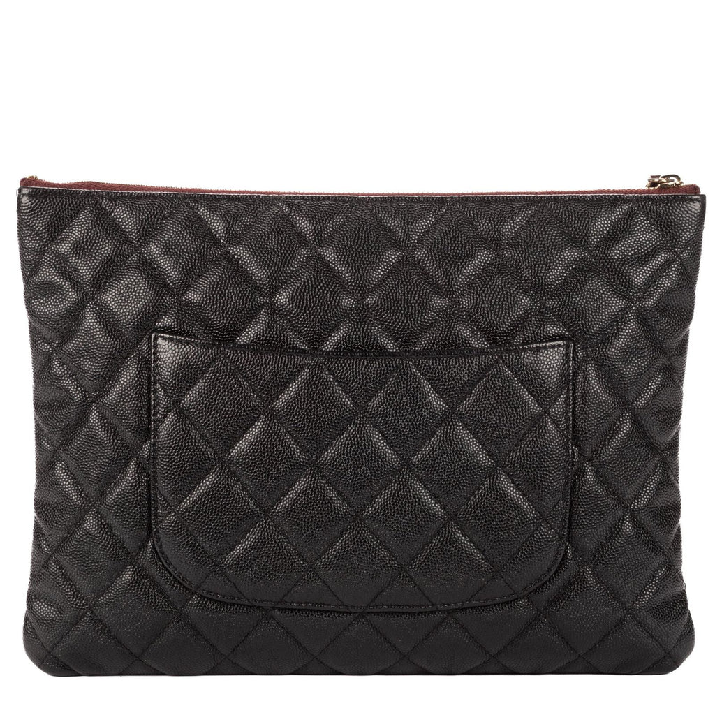 Chanel Zip Pouch Black Caviar Leather — view 5