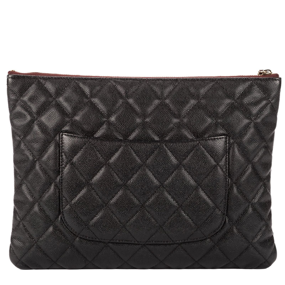 Chanel Zip Pouch Black Caviar Leather — view 5