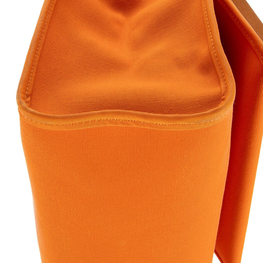 Hermes Herbag Orange Tan Toile Officier Handbag — view 7