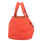 Hermes Picotin Red Clemence Leather Handbag — view 4