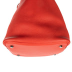 Hermes Picotin Red Clemence Leather Handbag — view 8