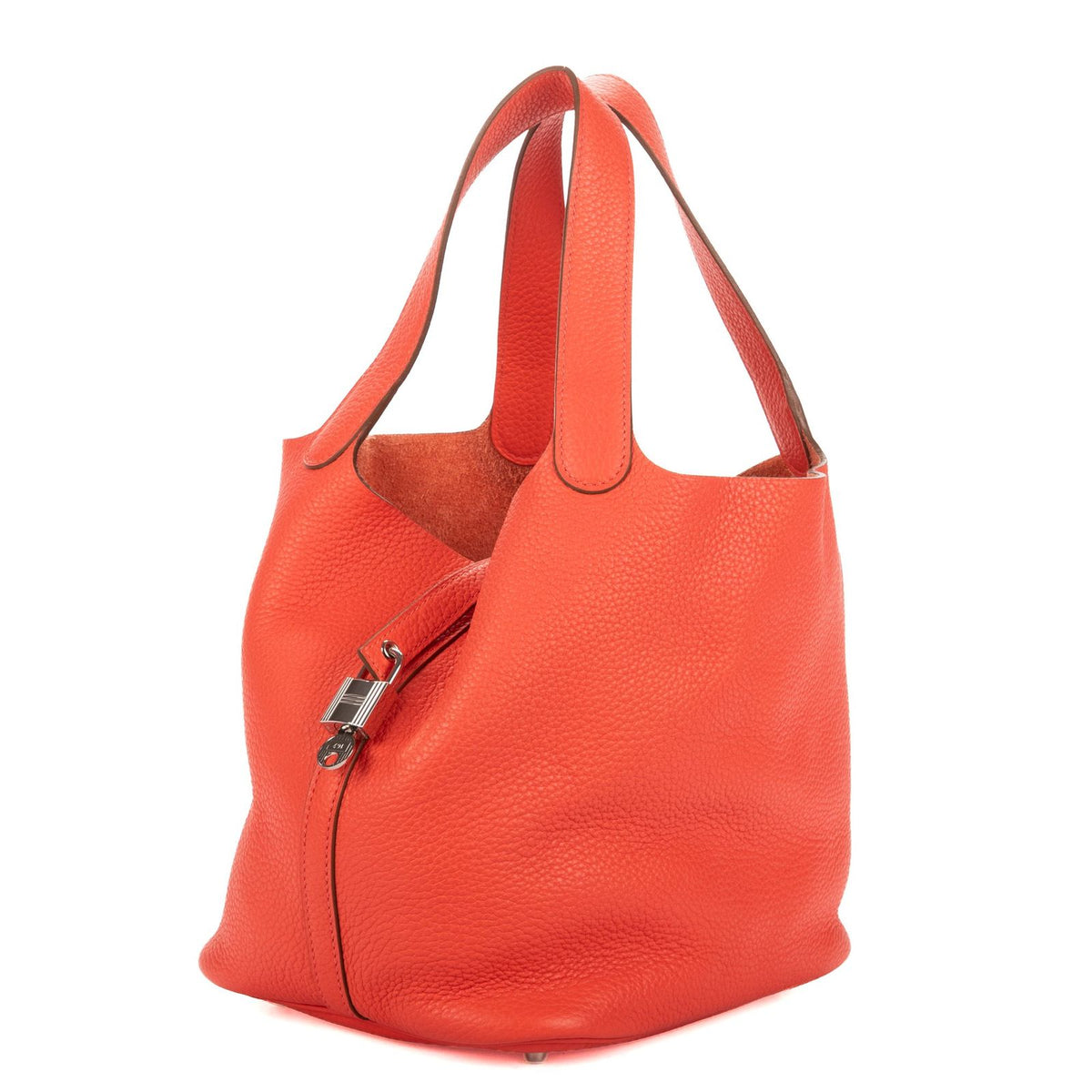 Hermes Picotin Red Clemence Leather Handbag — view 2