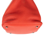 Hermes Picotin Red Clemence Leather Handbag — view 7