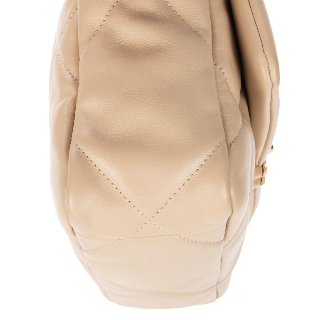 Chanel Classic 19 Flap Bag Beige Quilted Lambskin Leather — view 8