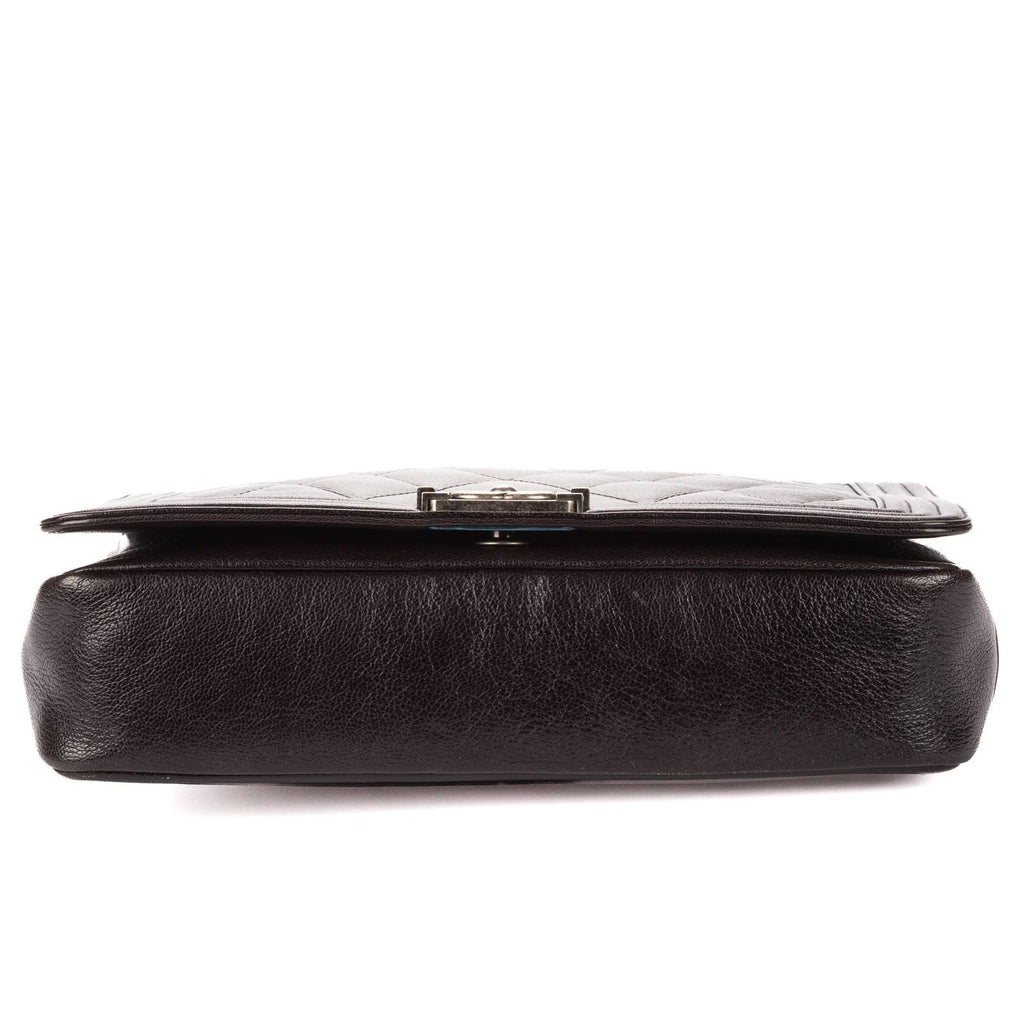 Chanel Large Hobo Black Gray Quilted Lambskin Leather — view 6