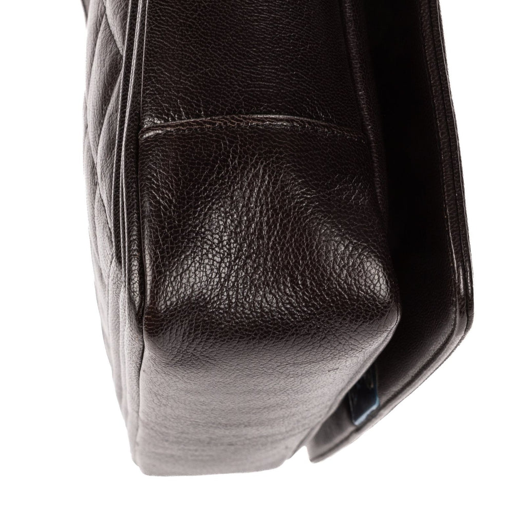 Chanel Large Hobo Black Gray Quilted Lambskin Leather — view 8