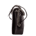 Chanel Large Hobo Black Gray Quilted Lambskin Leather — view 3