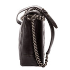 Chanel Large Hobo Black Gray Quilted Lambskin Leather — view 4