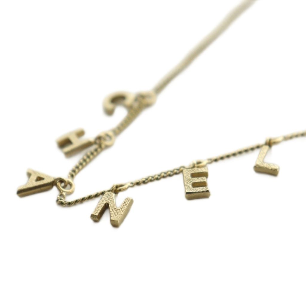Chanel Pendant Logo Chain Solid Gold Colored — view 4
