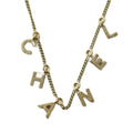 Chanel Pendant Logo Chain Solid Gold Colored