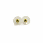 Chanel CC Logo Square Earrings Bicolor Yellow Gold Colored Pink — view 6