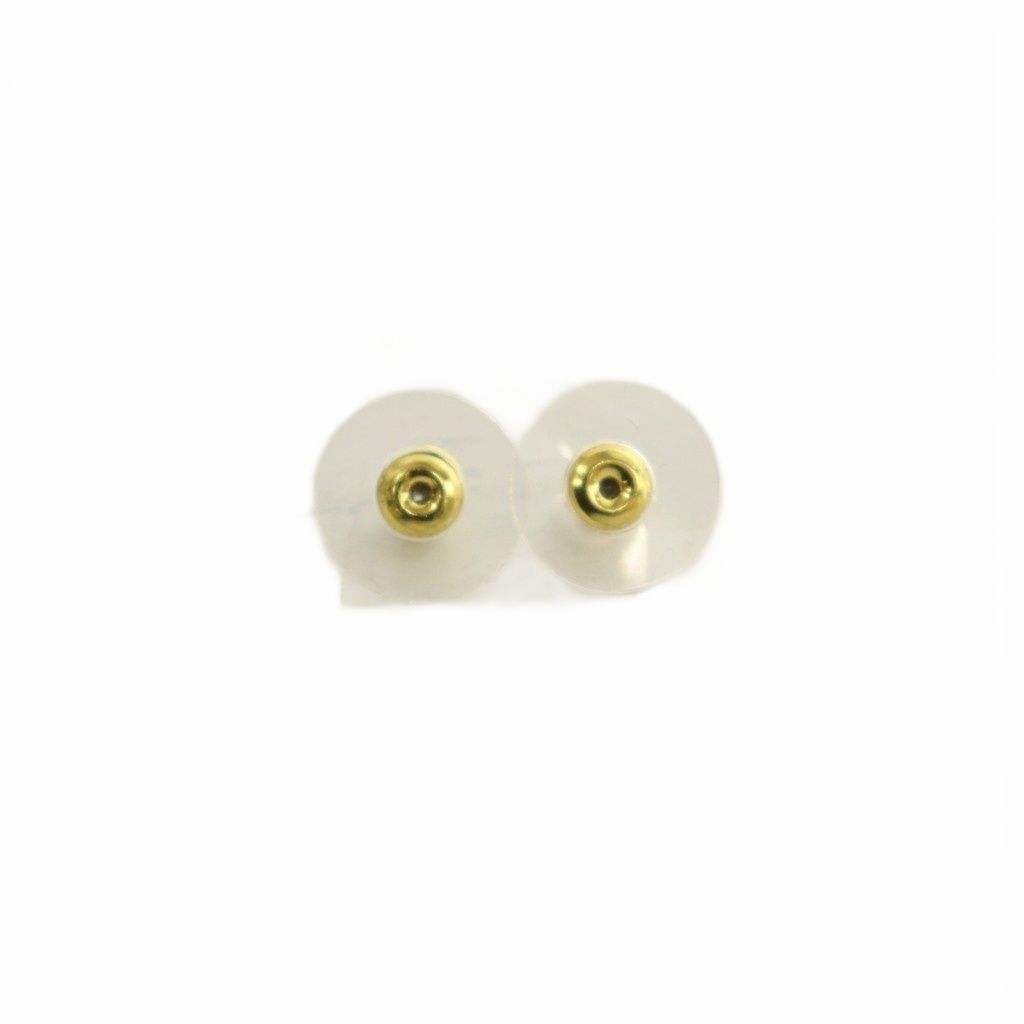 Chanel CC Logo Square Earrings Bicolor Yellow Gold Colored Pink — view 6