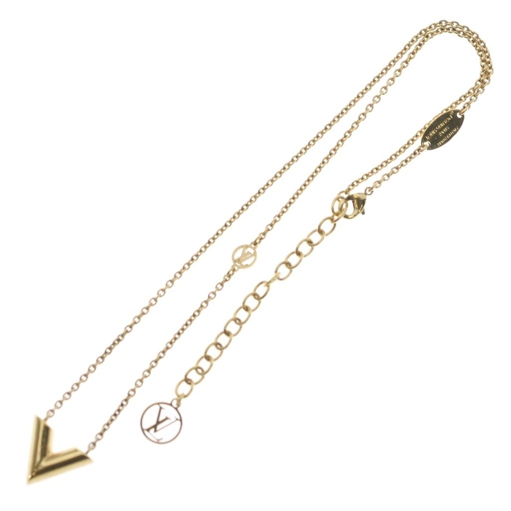 Louis Vuitton Essential V Necklace Gold — view 2