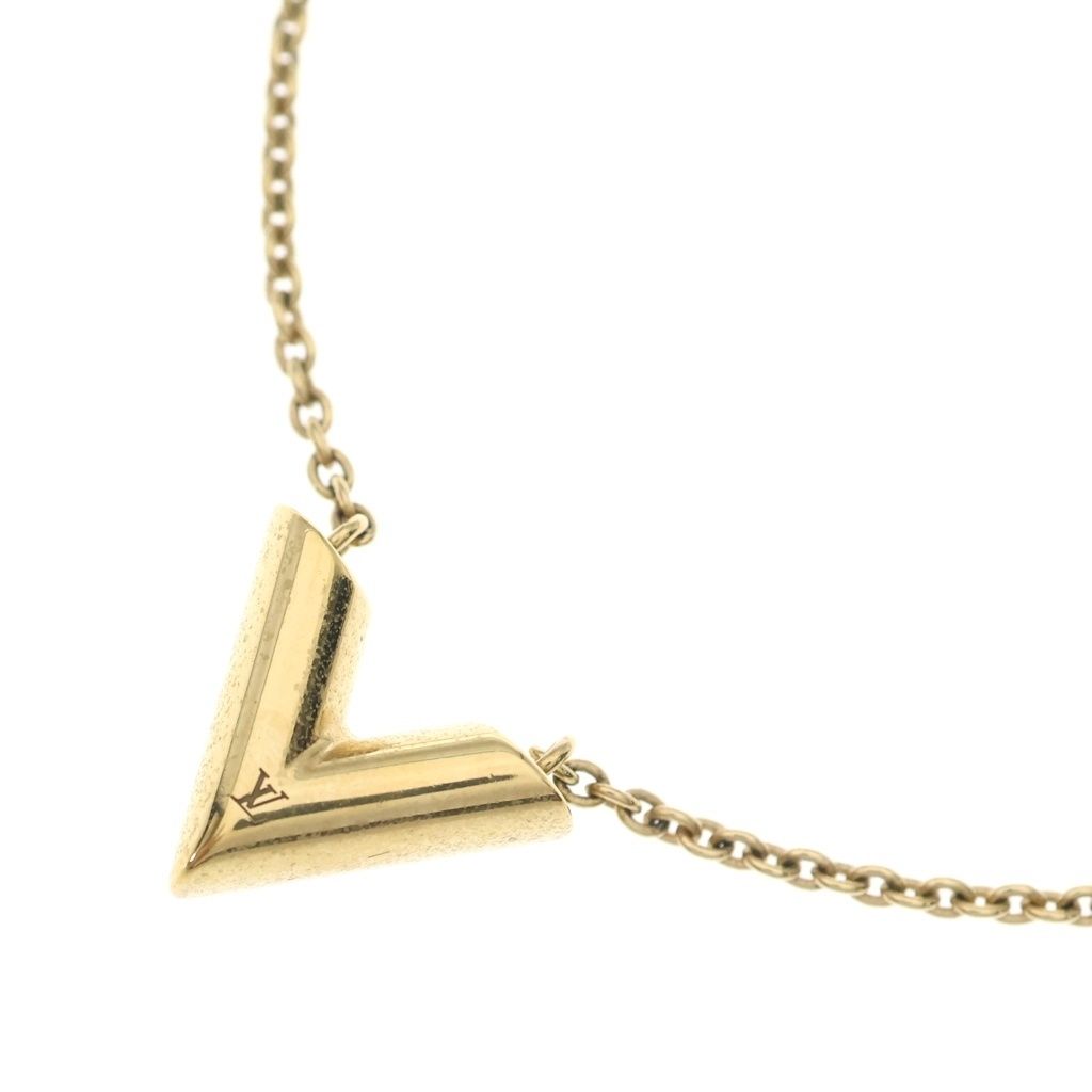 Louis Vuitton Essential V Necklace Gold