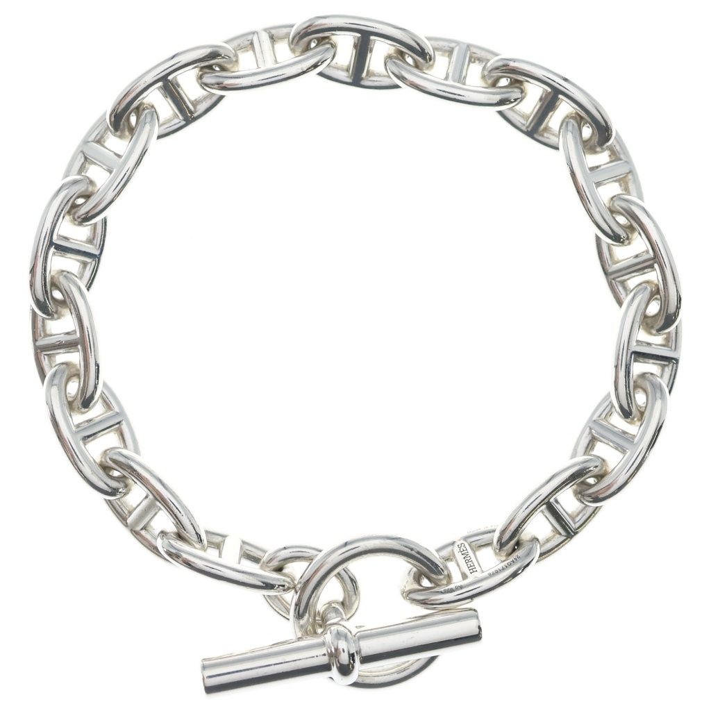 Hermes Chaine D'ancre GM Bracelet Chain 17 Links Silver