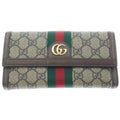 Gucci Ophidia GG Continental Leather Wallet Brown