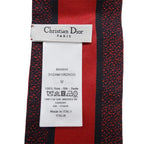 Dior Scarf Silk Mitzah Red Black Logo Heart Ribbon — view 4
