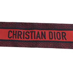 Dior Scarf Silk Mitzah Red Black Logo Heart Ribbon — view 7