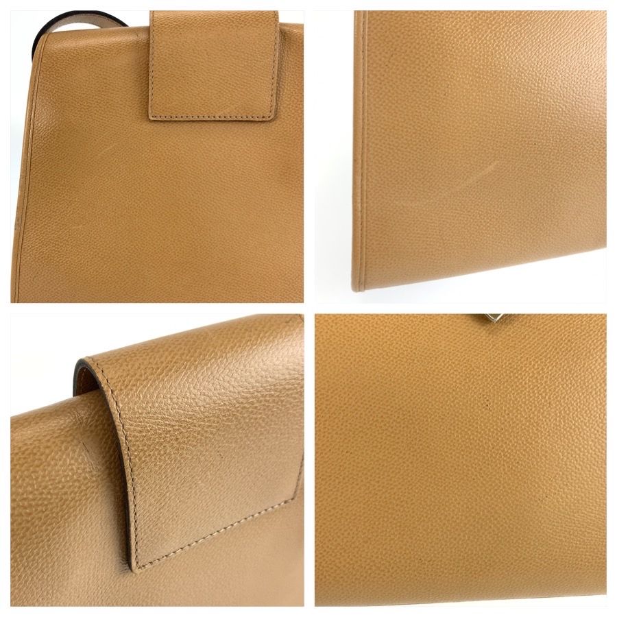 Saint Laurent Vintage YSL Beige Gold Shoulder Bag Pochette — view 5