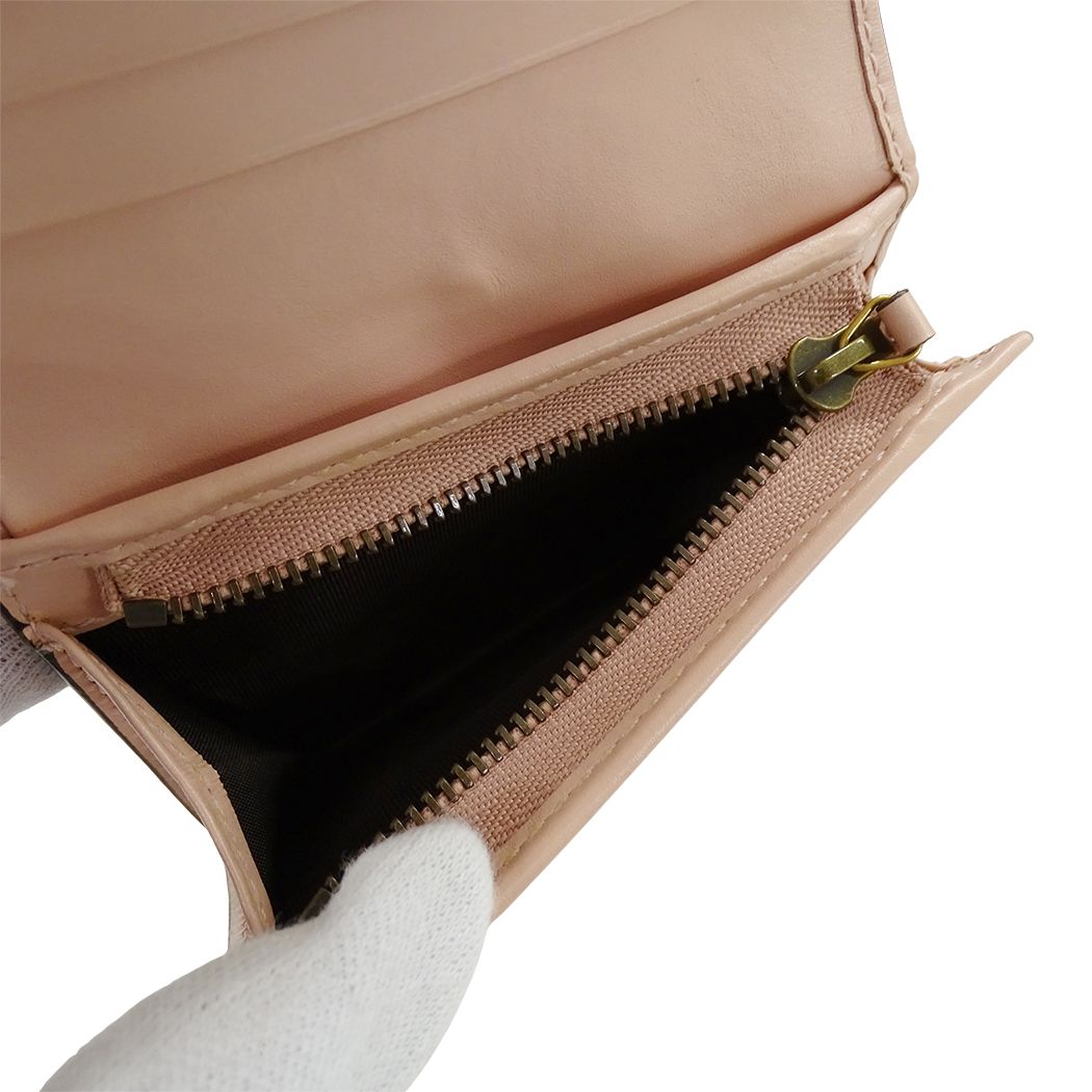 Gucci Wallet Guccissima Bifold Cat Pink Gold Compact — view 6
