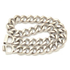 Dior CD Icon Chain Link Necklace Full Silver Tone Brass — view 4
