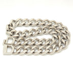 Dior CD Icon Chain Link Necklace Full Silver Tone Brass — view 5
