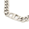 Dior CD Icon Chain Link Necklace Full Silver Tone Brass