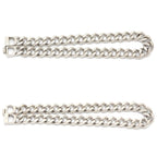 Dior CD Icon Chain Link Necklace Full Silver Tone Brass — view 3