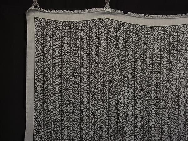 Loewe Anagram Wool 60% Silk 40% Shawl Gray Scarf — view 2