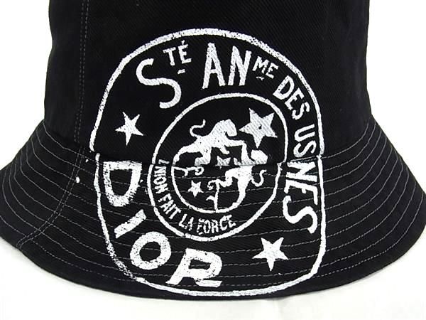 Dior Union Bob Hat Cotton Bucket Hat Black — view 3