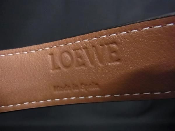 Loewe Anagram Raffia Leather Basket Bag Handbag Beige Brown — view 6