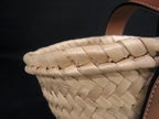 Loewe Anagram Raffia Leather Basket Bag Handbag Beige Brown — view 8