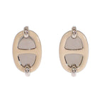 Hermes Mini Maillon Earrings Genus Metal Cream Silver — view 2