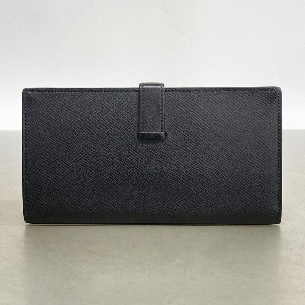 Hermes Wallet Bearn Soufflet Veau Epsom Black Silver — view 8