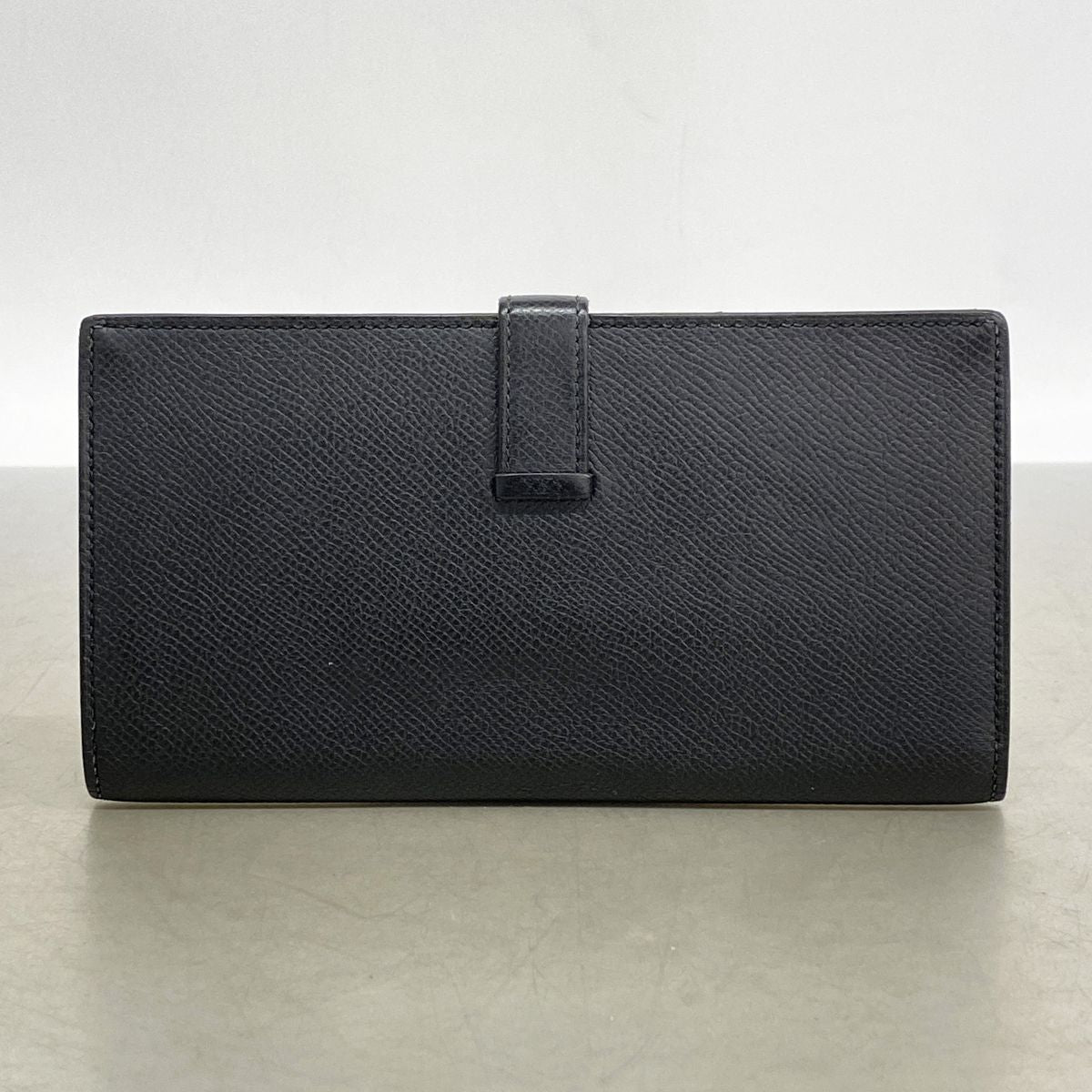 Hermes Wallet Bearn Soufflet Veau Epsom Black Silver — view 8