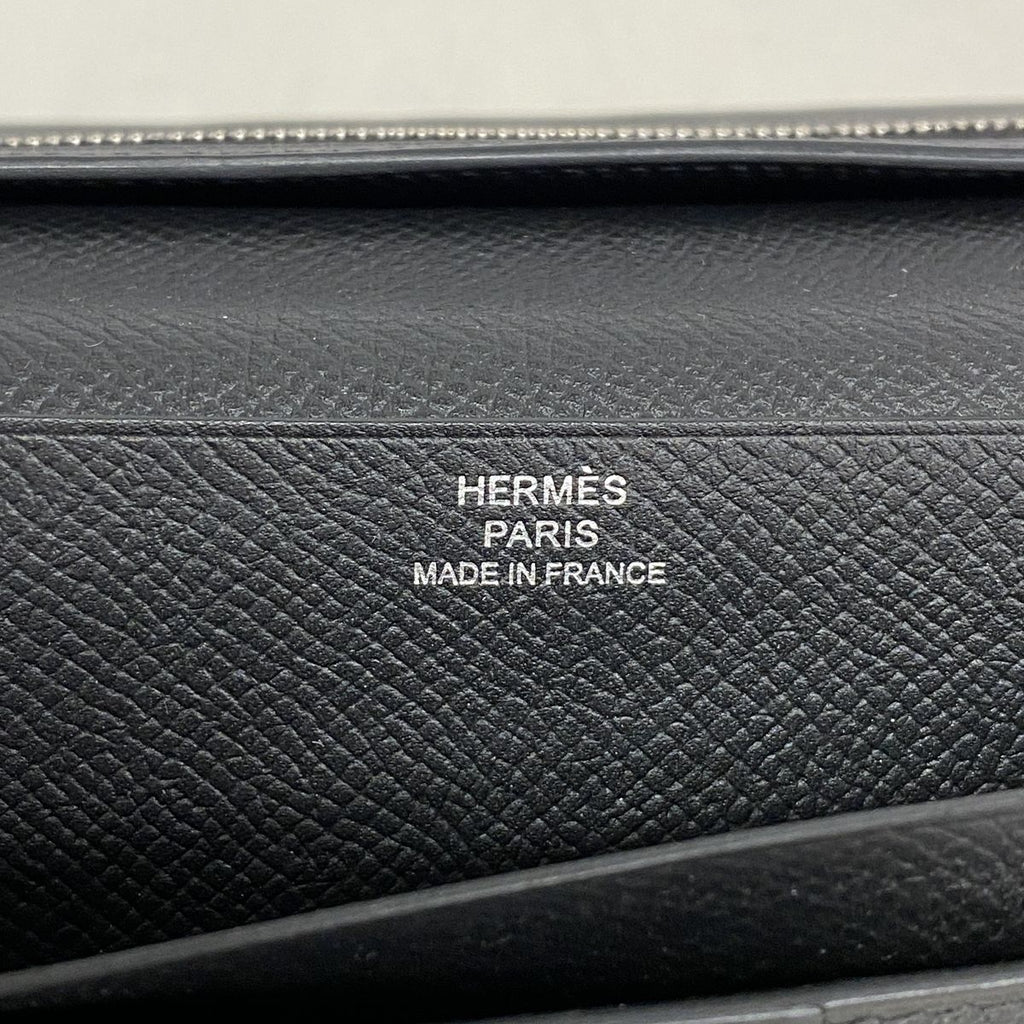 Hermes Wallet Bearn Soufflet Veau Epsom Black Silver — view 4