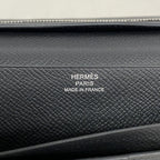 Hermes Wallet Bearn Soufflet Veau Epsom Black Silver — view 4