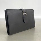 Hermes Wallet Bearn Soufflet Veau Epsom Black Silver — view 2