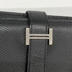 Hermes Wallet Bearn Soufflet Veau Epsom Black Silver — view 7