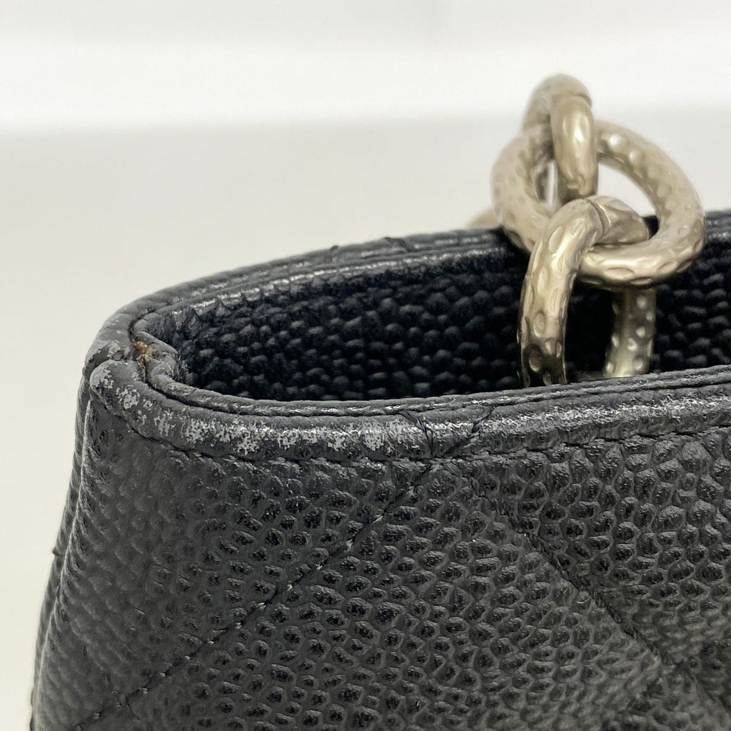 Chanel Tote Bag Reissue Caviar Leather Black Silver — view 7