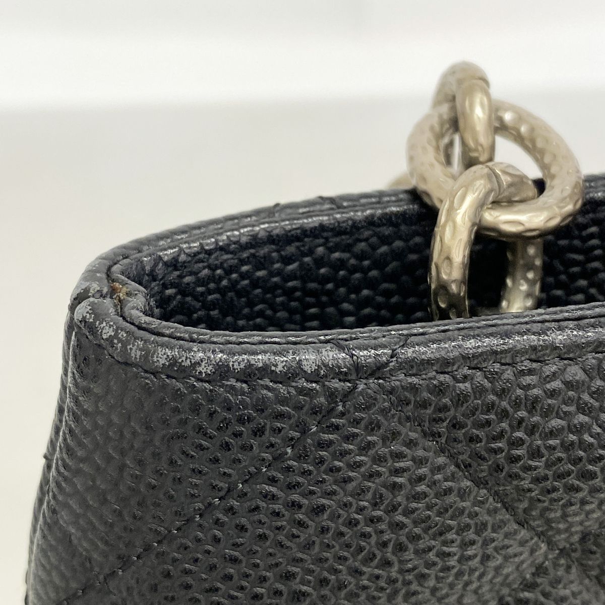 Chanel Tote Bag Reissue Caviar Leather Black Silver — view 7