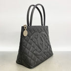 Chanel Tote Bag Reissue Caviar Leather Black Silver — view 2