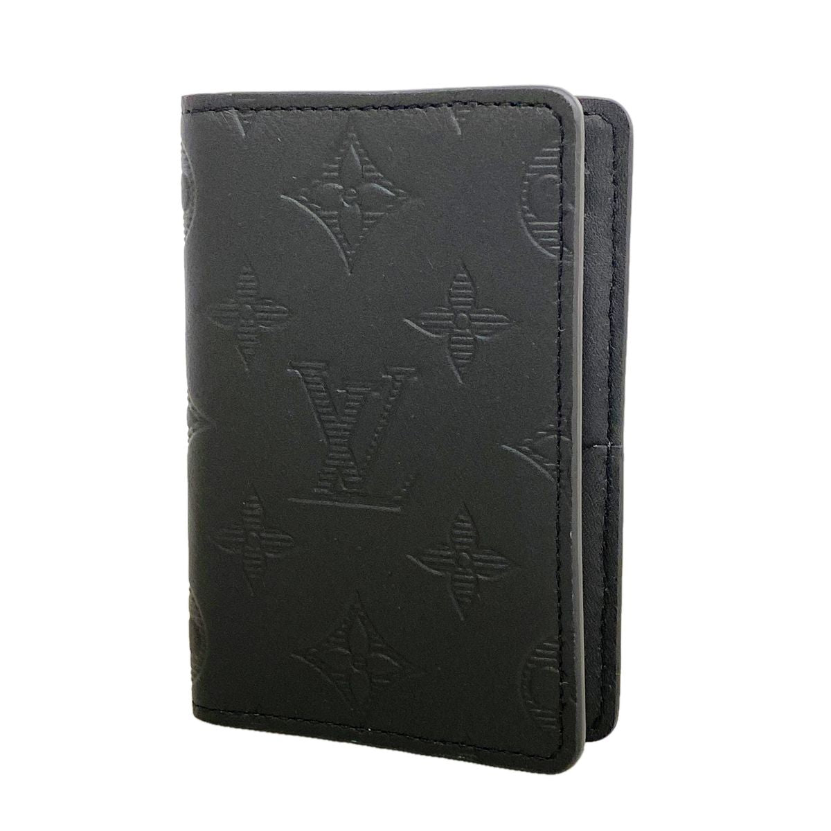 Louis Vuitton Card Case Monogram Shadow Pocket Organizer Black