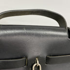 Hermes Handbag Herbag MM Toile Officier Black Silver 2-Way Bag — view 8