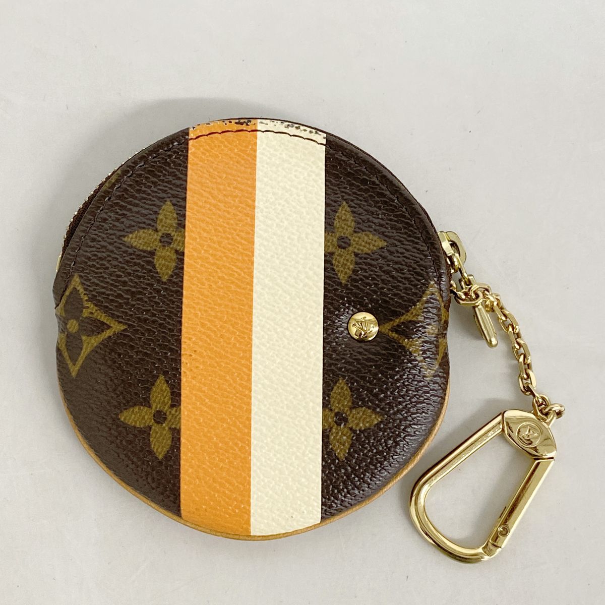 Louis Vuitton Coin Purse Monogram Groom Porte Monnaie Rond Orange — view 8