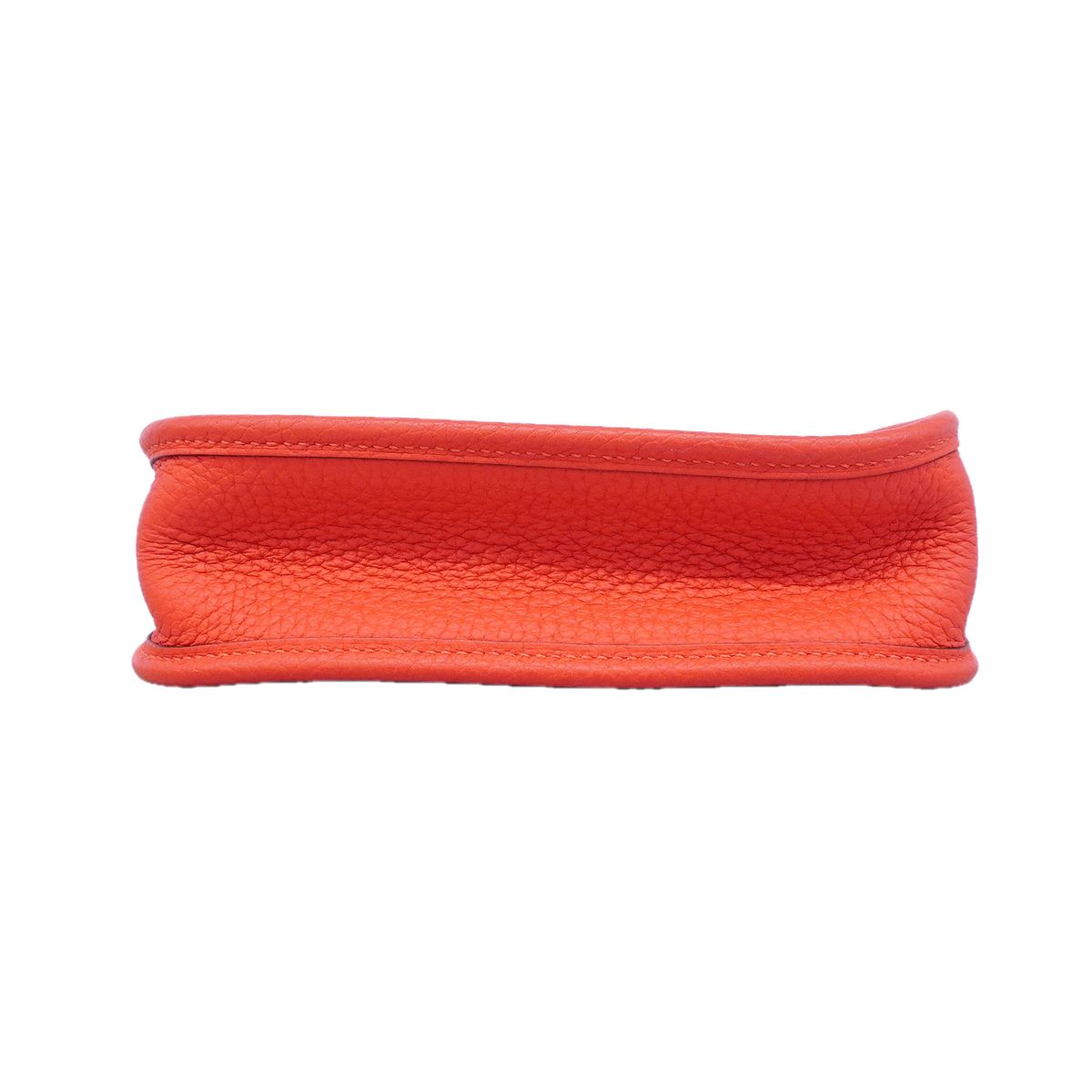 Hermes Shoulder Bag Evelyne TPM Taurillon Clemence Rouge Pimare Silver — view 3