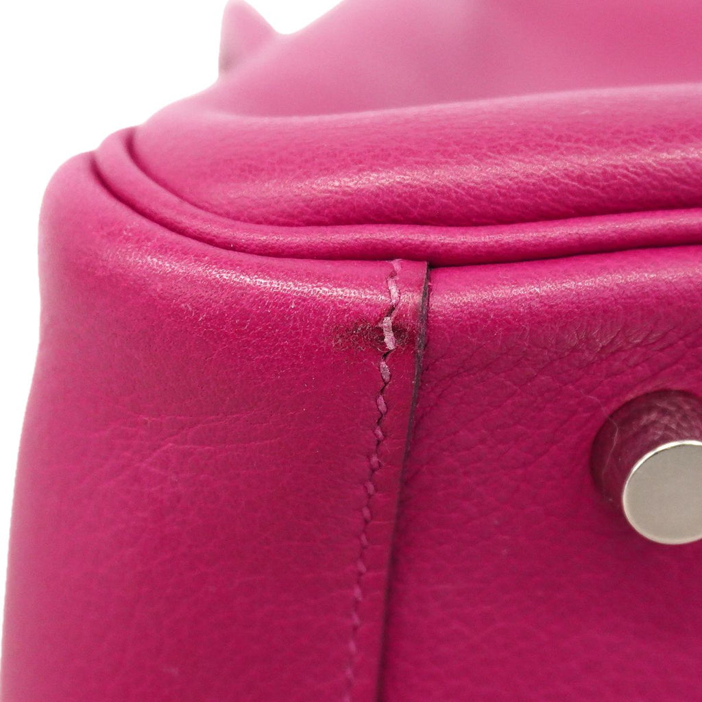 Hermes Handbag Lindy 30 Evercolor Rose Purple Silver 2-Way Bag — view 6