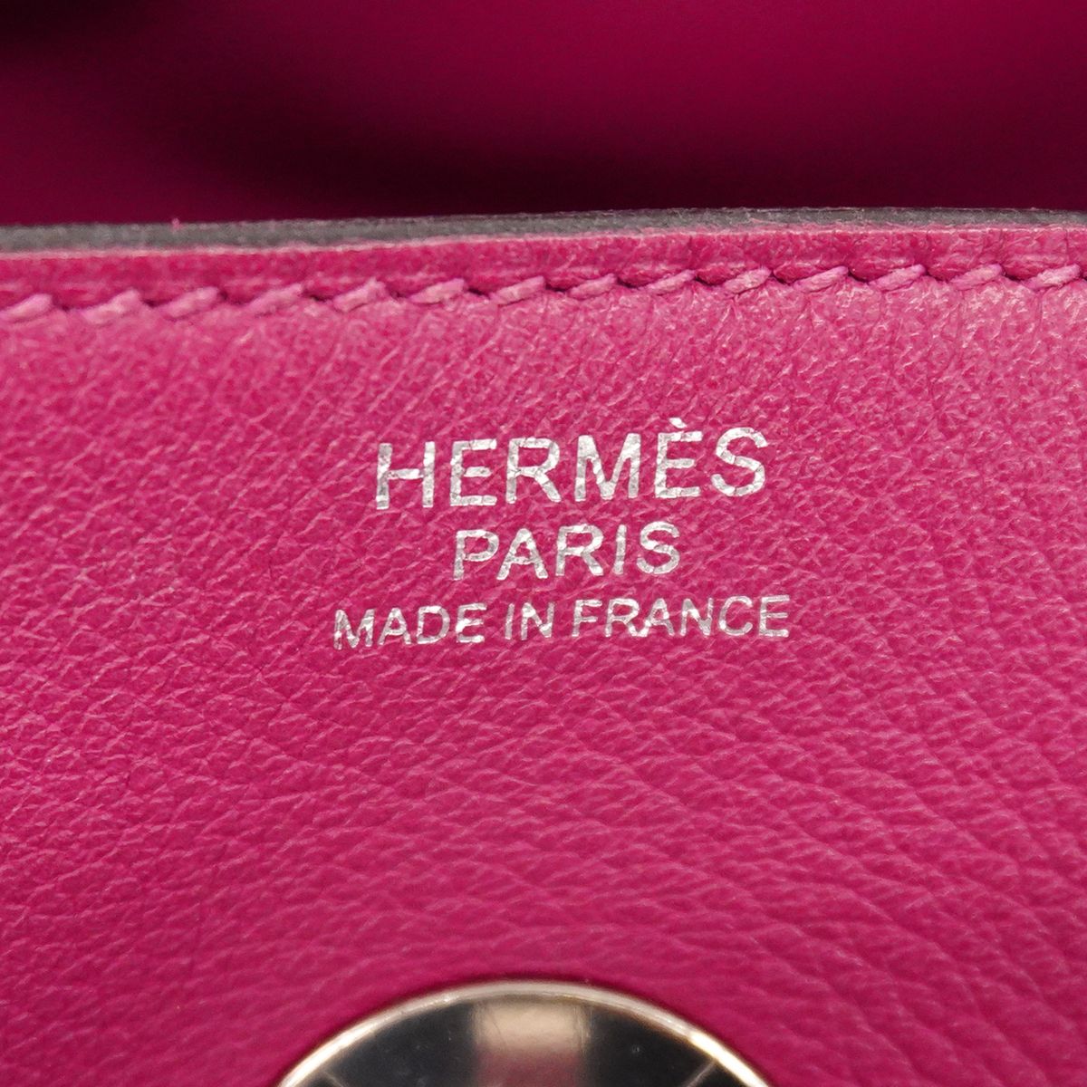Hermes Handbag Lindy 30 Evercolor Rose Purple Silver 2-Way Bag — view 5